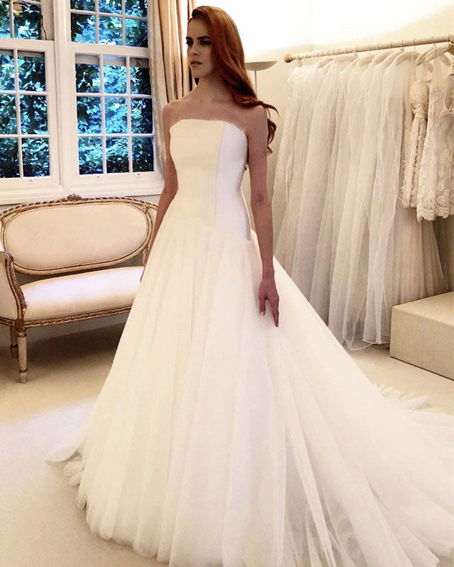 A Line /Princess Wedding Dress Strapless Bodice Corset