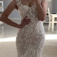 Mermaid Sweetheart Spaghetti Straps Wedding Lace Dresses