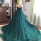Elegant Tulle Sweetheart Corset Ruffles Ball Gown Dresses