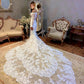 Royal Train Lace Mermaid Wedding Dresses Long Sleeves Off The Shoulder