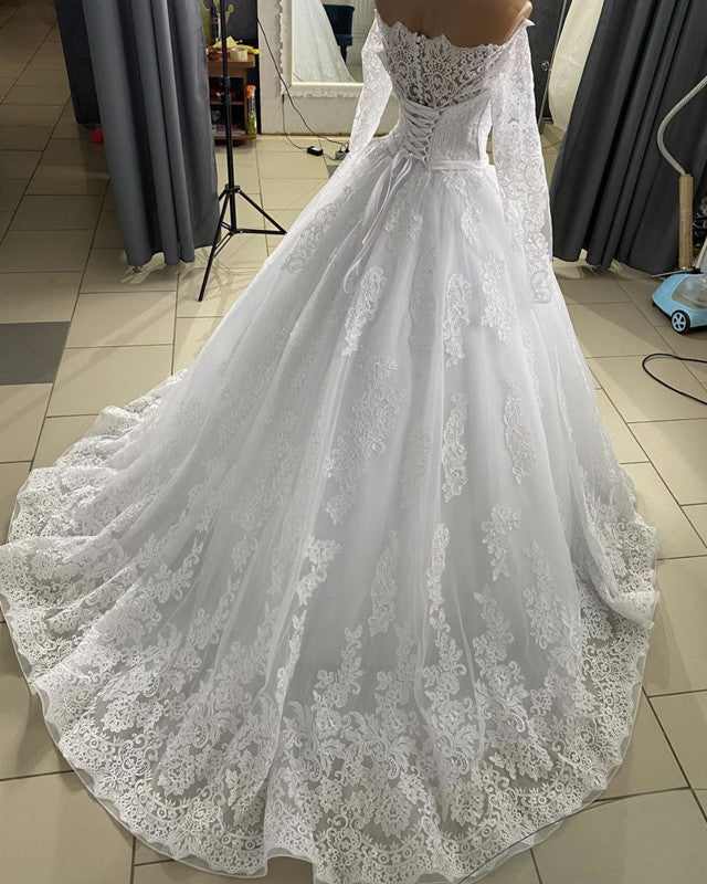 Off The Shoulder Wedding Dresses Ball Gown