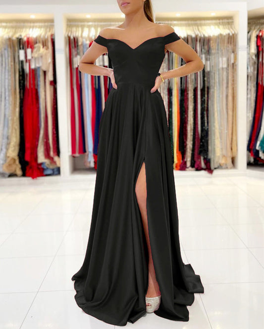 Black Bridesmaid Dresses Long