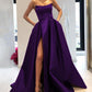 Purple Satin Bridesmaid Dresses