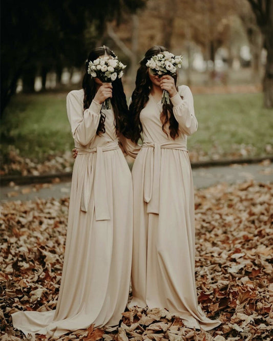 Fall Champagne Bridesmaid Dresses