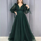 Emerald Green Prom Dresses With Sleeves