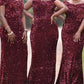 Sparkly Mermaid Sequins Bridesmaid Dresses Off Shoulder