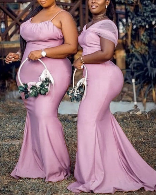 Mauve Mismatched Bridesmaid Dresses