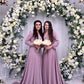 Mauve Bridesmaid Dresses With Sleeves