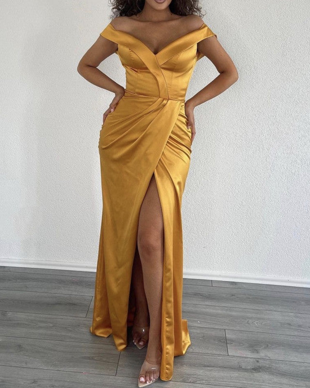Off The Shoulder Mermaid Satin Dresses