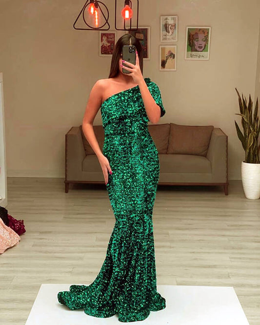 Green Sequin Bridesmaid Dresses