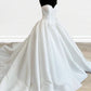 Simple Satin Wedding Ball Gown Dress