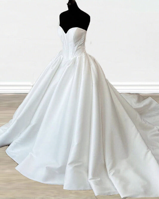 Minimalist Wedding Dress Ball Gown