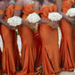 Rust Orange Bridesmaid Dresses Mermaid