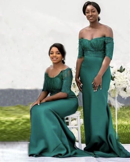 Modest Bridesmaid Dresses Green