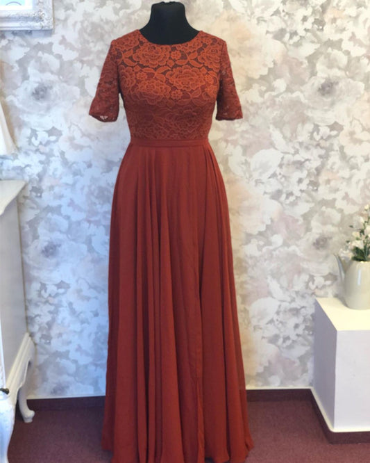 Modest Orange Bridesmaid Dresses