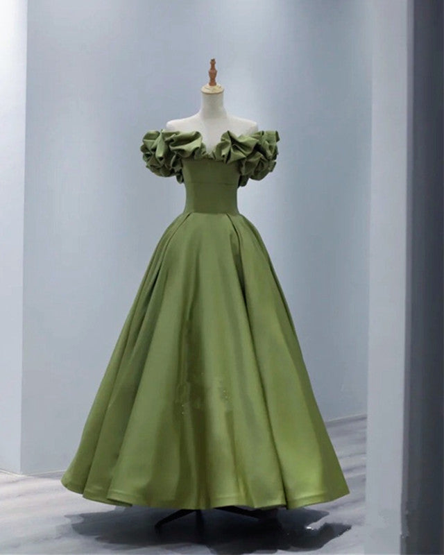 Moss Green Bridesmaid Dresses Midi