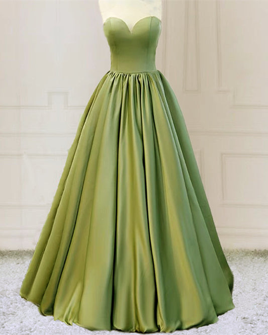 Moss Prom Dresses Satin