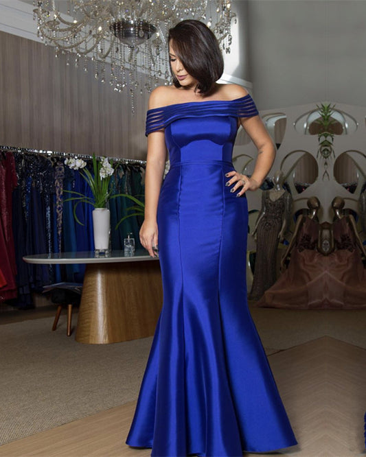 Blue Evening Dress For Mother