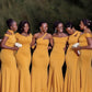Mustard Yellow Bridesmaid Dresses Mermaid