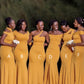 Mustard Yellow Bridesmaid Dresses Mismatched