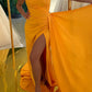 Mermaid Strapless Split Gown