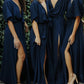 Navy Blue Boho Bridesmaid Dresses