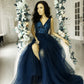 Navy Blue Tulle Bridesmaid Dresses