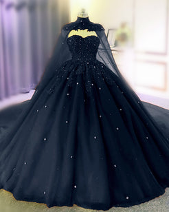 Cape Wedding Dress Sweetheart Ball Gown – Lisposa