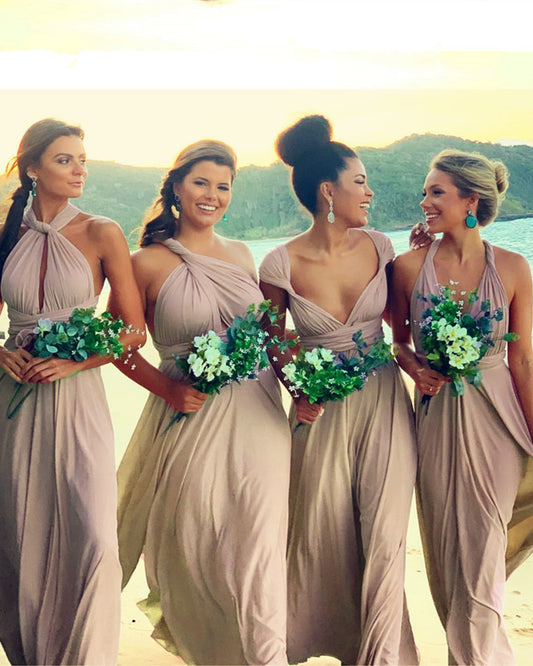 Nude Bridesmaid Dresses Convertible
