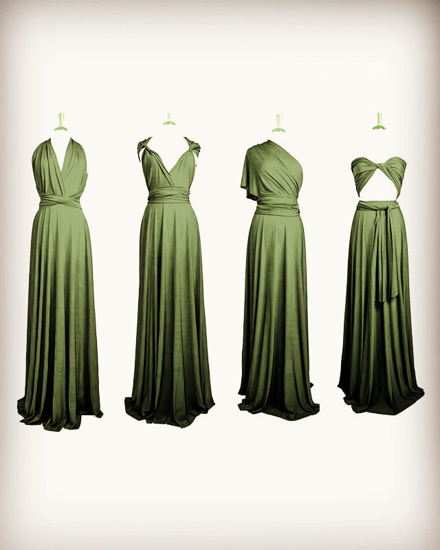 Olive Green Bridesmaid Dresses Infinity
