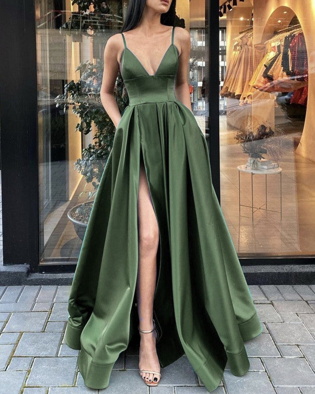 Olive Green Formal Dress