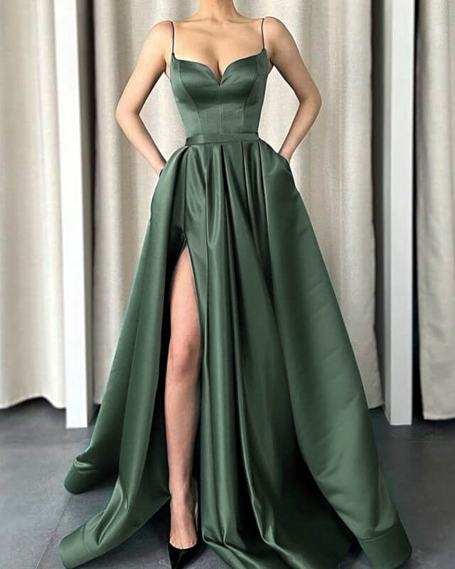 Olive Green Prom Dresses