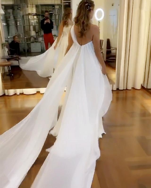 Summer Wedding Dress With Cape