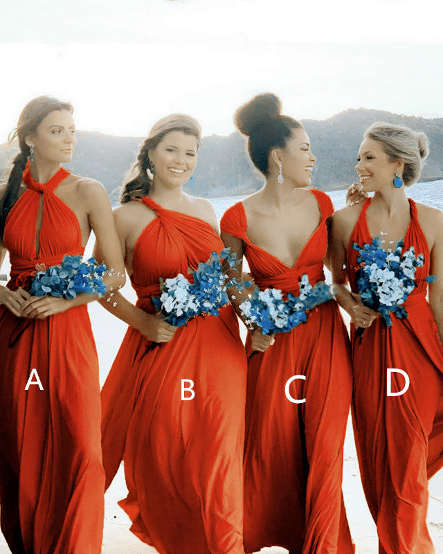 Orange Bridesmaid Dresses Infinity