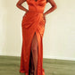 Mermaid Orange Bridesmaid Dresses