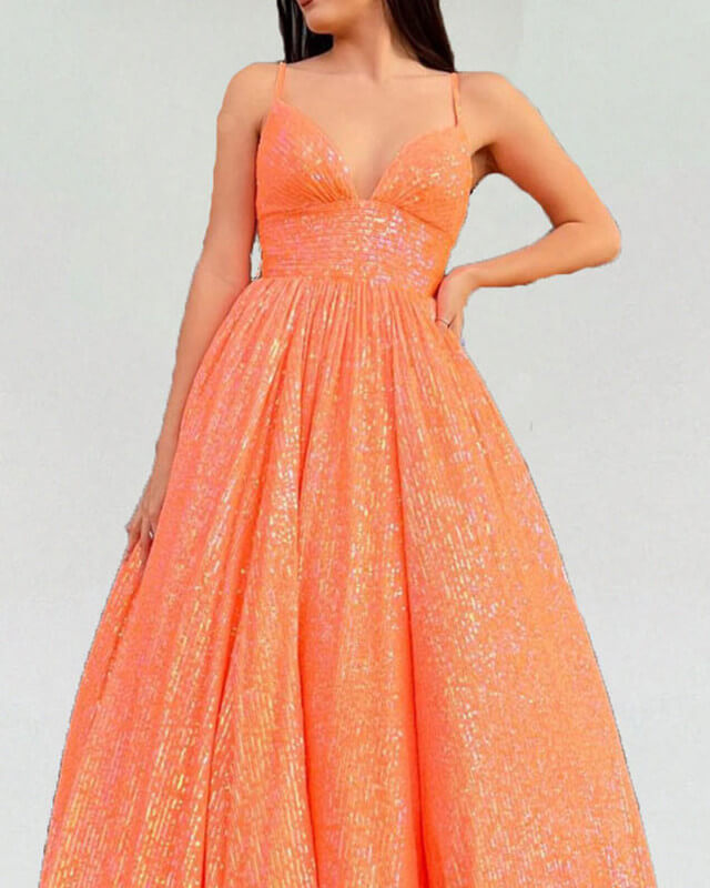 Orange Ball Gown
