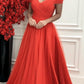 Pleated Tulle Off The Shoulder Dresses