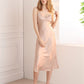 V Neck Slip Bridesmaid Dresses Spaghetti Straps