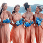 Peach Bridesmaid Dresses Convertible