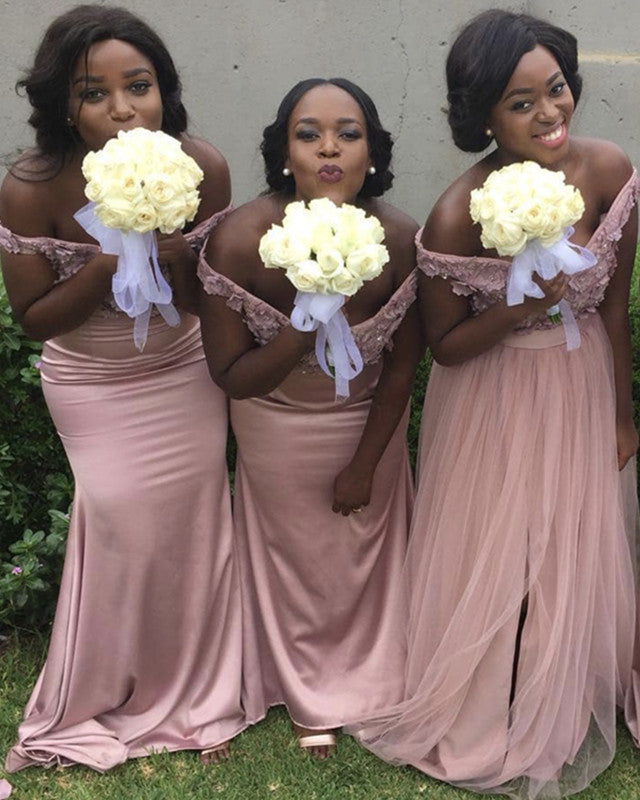 mismatched pink bridesmaid dresses With 3D Flowers – Lisposa Old Navy Women's A-line Color:As Photo ( Rose Gold) A Line 2 watermark_250418