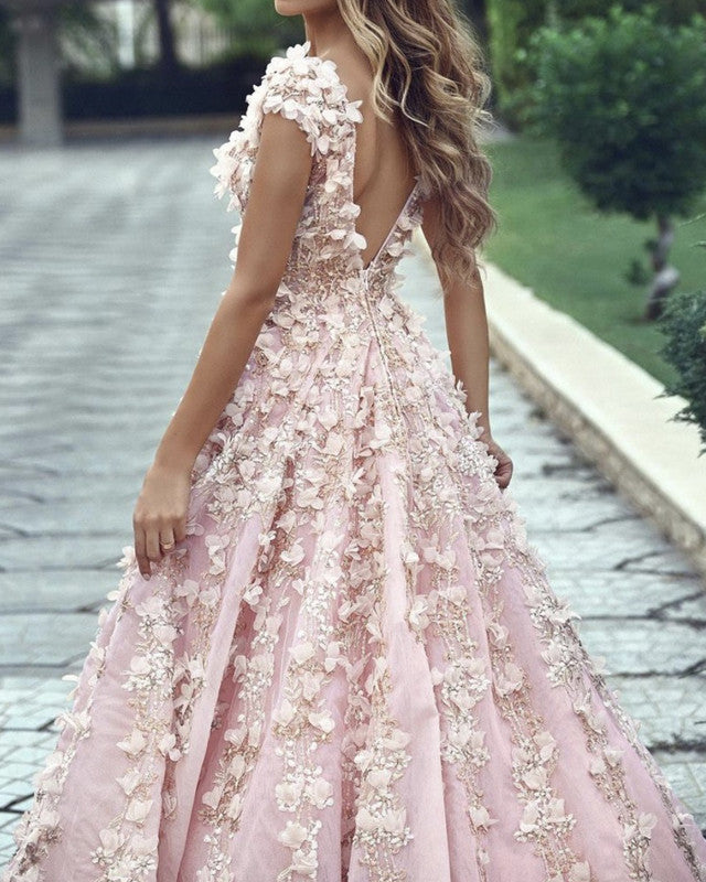 Pink Embroidery Gown