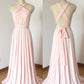 Halter Cross Back Bridesmaid Dresses Boho