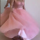 Pink Tulle Midi Corset Dress