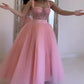 Pink Tulle Midi Corset Dress