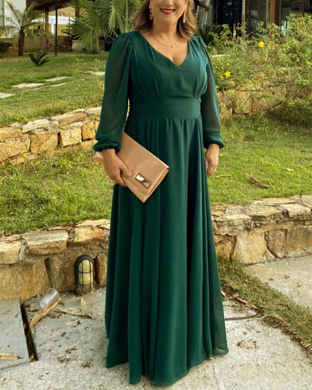 Plus Size Chiffon Bridesmaid Dresses With Sleeves