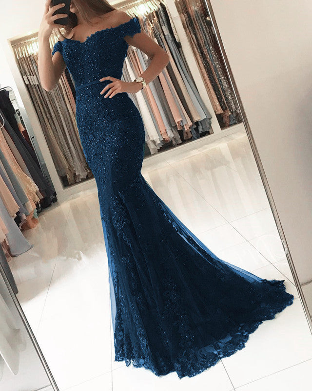 Lace Mermaid Dresses Off The Shoulder