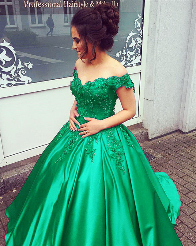 Green Prom Ball Gown