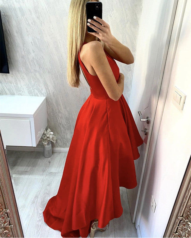 High Low Prom Dresses Red