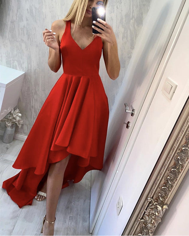 Red Prom Dresses Satin