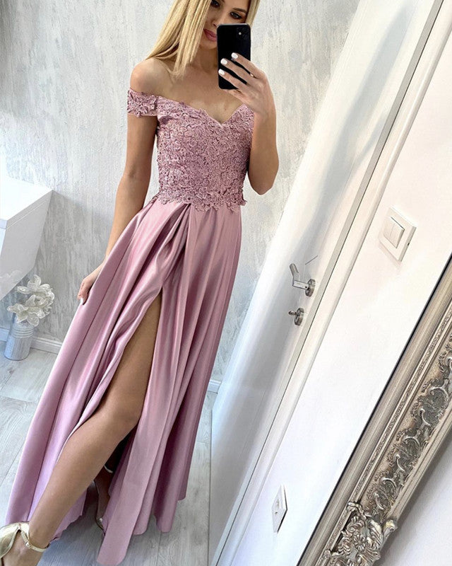 Mauve Pink Prom Dresses